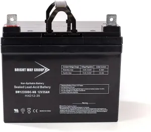 Bright Way Replacement Battery for Permobil Entra 12V 35Ah NB Mobility Scooter Battery