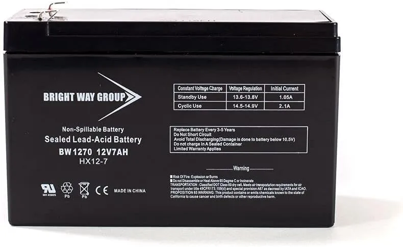 Bright Way Replacement Battery for SLA Allied Healthcare Products 138 Schuco-Vac 12V 7Ah