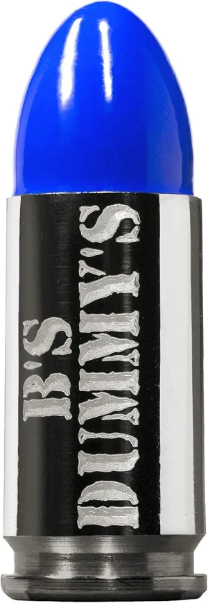 B's Dry Fire Snap Caps - Dummy 9mm Luger Training Caps (5 Pack) (Blue Nickel)
