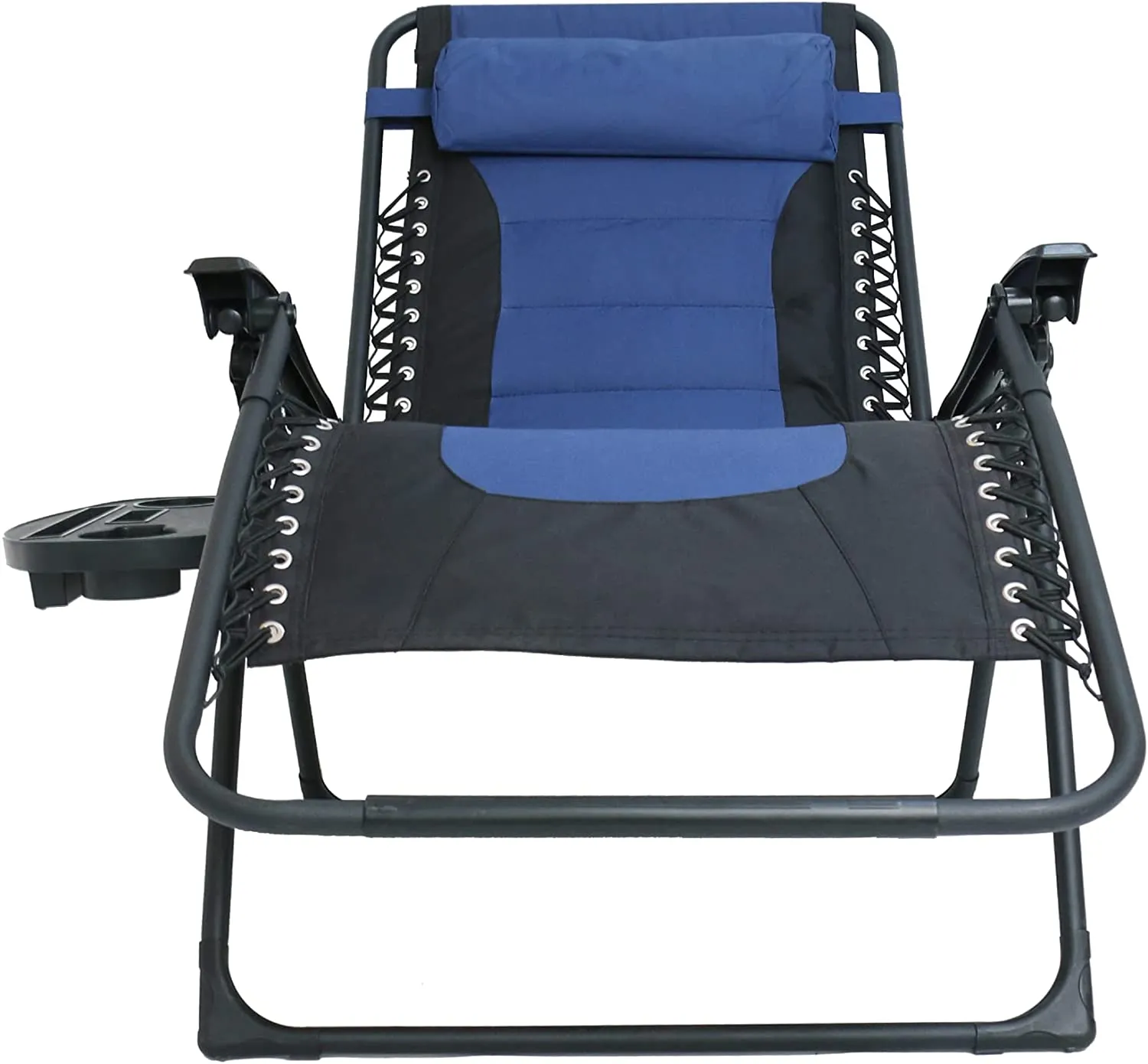 BTEXPERT Oversized Padded Zero Gravity Chair Folding Recliner Case Lounge Outdoor Pool Patio Beach Yard Garden Utility Tray Cup Holder