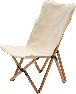 BTZHY Recliner Chair,Portable Butterfly Chair,Folding Outdoor Soild Wood Fishing Seat,Strong and Sturdy,for Beach,Lawn,Picnic,Hiking.