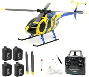 C184 RC Helicopter with 6-Axis Gyro, 4CH One-Key Takeoff/Landing Remote Control Helicopter with Altitude Hold & Optical Flow Positioning - RTF