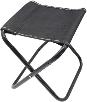 Cabilock Portable Folding Stool Outdoor Chairs Chairs Camping Stool Folding Camping Supplies Black Steel