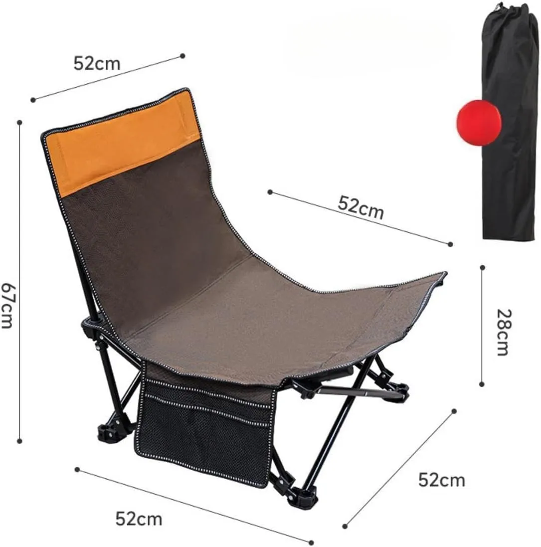 Camp Chair Beach Chair Recliner Heavy Duty Stool Portable Lounge Chair Folding Chair for Patio Outdoor Concert Lawn Traveling, Beige