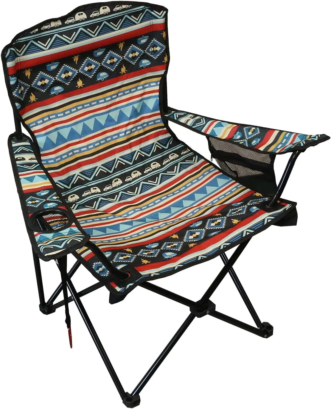 Camp Chair | Set of 2 | Folding Portable Outdoor Lawn Chair for Camping or Beach | Attached Bottle Opener | Lightweight Festival Chairs for Adults (RV Southwest)