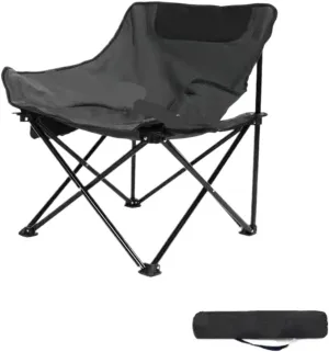 Camp Stool Camping Folding Moon Chair Chair Outdoor Portable High Back Chair Home Dining Table Night Market Stall Camping Stool(G)