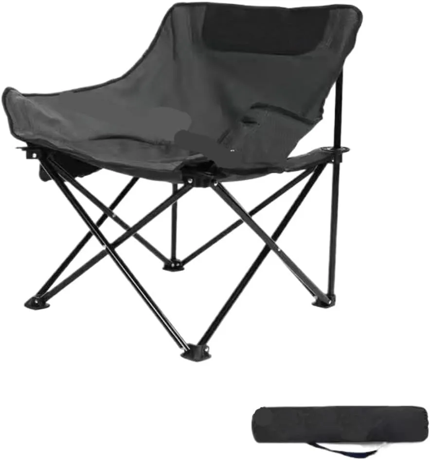 Camp Stool Camping Folding Moon Chair Chair Outdoor Portable High Back Chair Home Dining Table Night Market Stall Camping Stool(G)