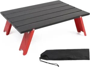 Camp Table Outdoor Folding Table Portable Beach Camping Picnic Table with Carry Bag Lightweight Mini Foldable BBQ Picnic Desk Computer Desk (Color :