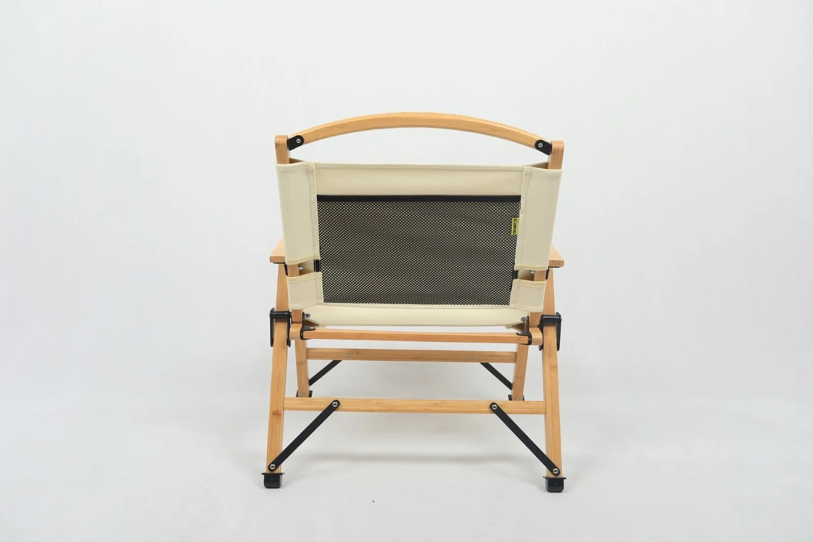 Camping Bamboo Khaki/Beige Canvas Foldable Dual-purpose Picnic - Outdoor Park 4x Risk-free Wooden Chair