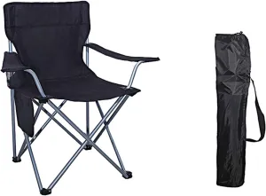 Camping Chair, Armchair Folding Chair with Mesh Bag with Cup Holder, for Camp, Fishing, Hiking, Outdoor, Beach,Carry Bag BBQ,1