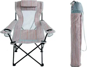 Camping Chair Folding Beach Chair with Carry Bag Fishing Seat Portable Sturdy Lazy Lounger Chair Mesh Backrest Lunch Break Stool Folding Chair