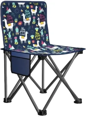 Camping Chair Folding Chair Portable Chair Outdoor Folding Backrest Chair Portable Fishing Chair with Side Pocket Lightweight Leisure Chairs Padded Deck Chair Camping Chairs for Adults