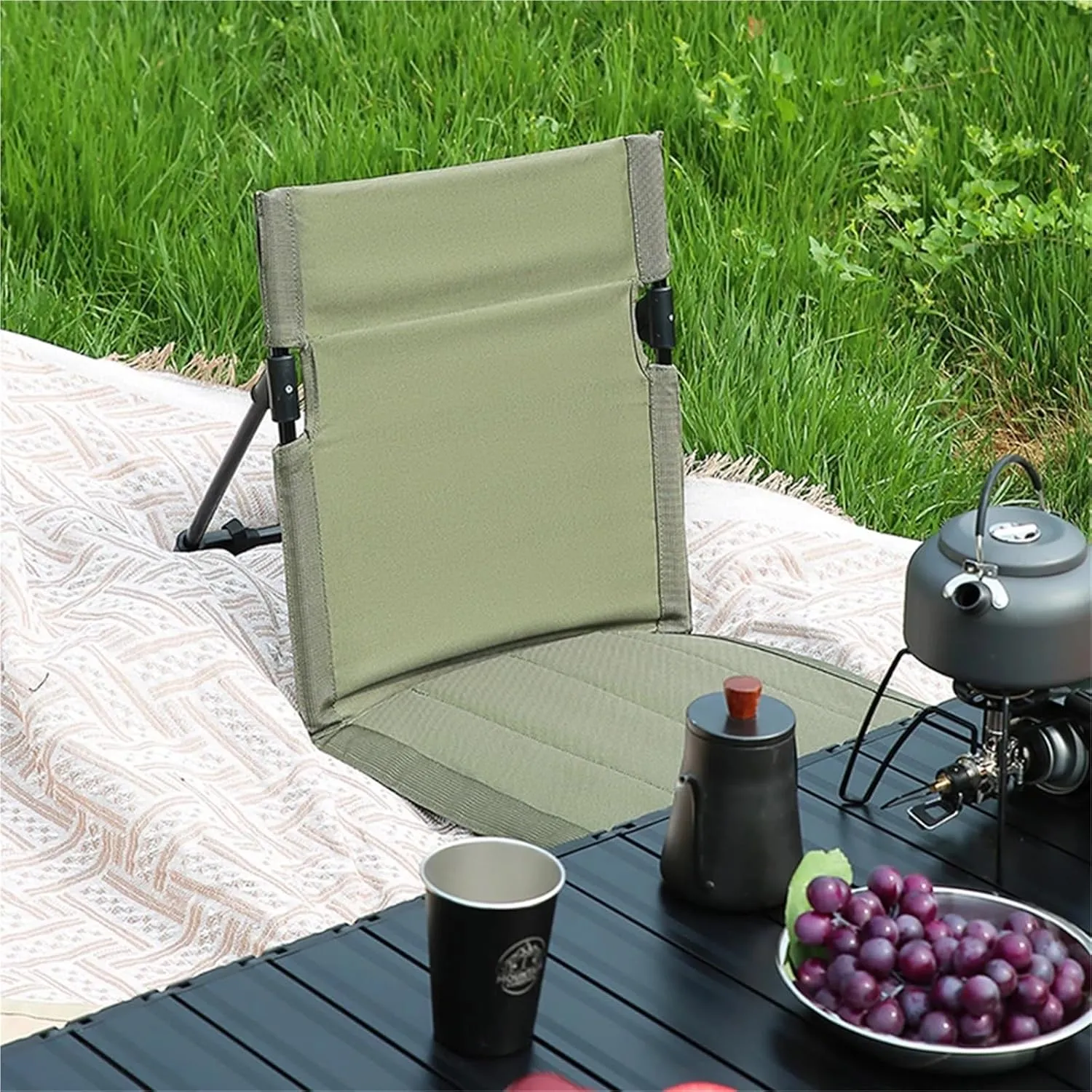 Camping Chair Lightweight Folding Outdoor Beach Picnic Chair(Green)