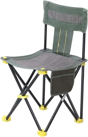 Camping Chair Outdoor Breathable Mesh Chair Beach Fishing Chair Portable Folding Chair Stool with Side Pocket Folding Chair Portable Storage Chair