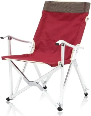 Camping Chair Outdoor Chair Foldable Chair Camping Folding Chair Heavy Duty Steel Frame Support Collapsible Aluminum Alloy Arm Chair For Outdoor Indoor Folding Camping Chair ( Color : Red , Size : 48x