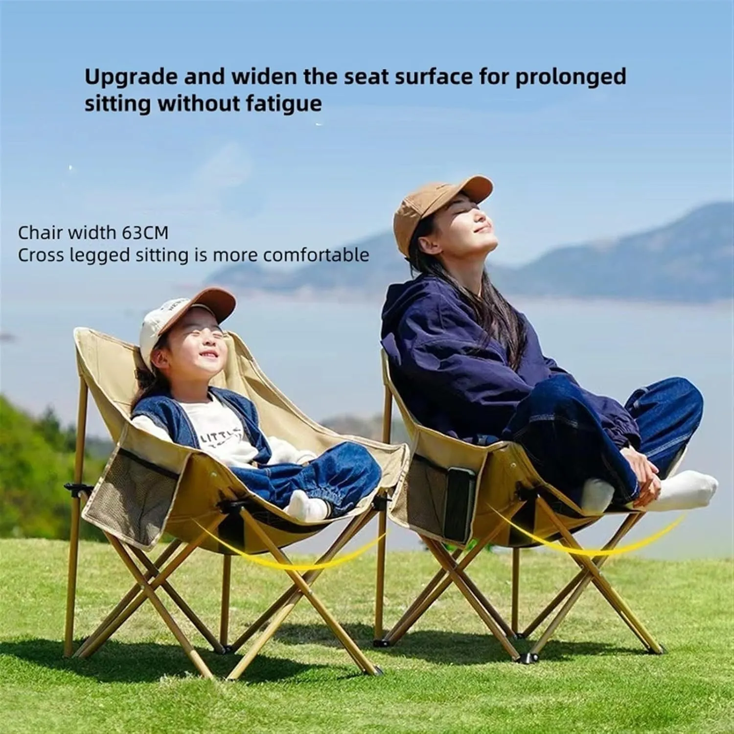 Camping Chairs-Folding Chairs for Outside, Directors Chairs Foldable,Foldable and Reclining Beach Chair,Lawn Chairs for Adults Heavy Duty,Lightweightutdoor Camp Chair for Adults(Green)