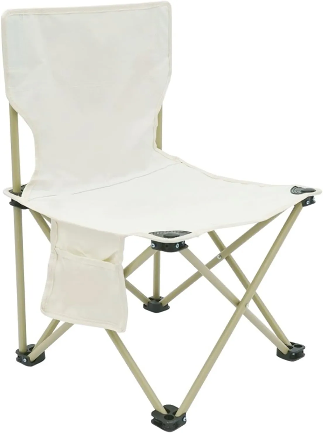 Camping Chairs Suitable for Teenagers，Ultralight Folding Camping Chair，Rich Pockets，Outdoor Camping, Beach, Fishing, Picnic, Lawn, Concert, Hiking Foldable Camping Chair, White