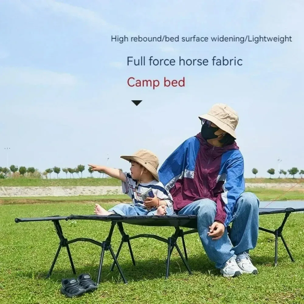 Camping Cot Portable Folding Bed Lightweight Collapsible Sleeping Ultralight  Alloy Outdoor Comfortable Adults Kids Travel Sit