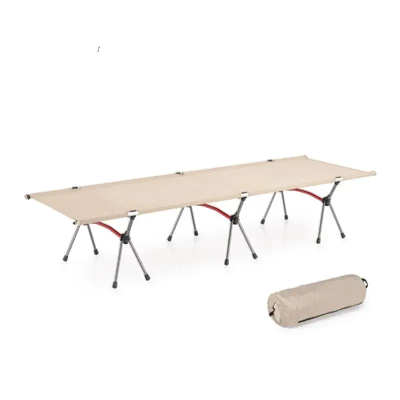 Camping Cot Portable Folding Bed Lightweight Collapsible Sleeping Ultralight  Alloy Outdoor Comfortable Adults Kids Travel Sit