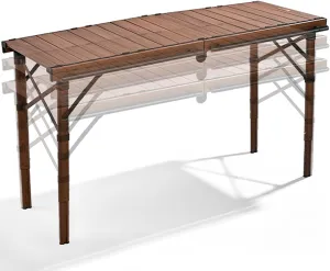 Camping Foldable Table, IGT Camping Table Kit with Carrying Bag Compact, Lightweight Camping Portable Made of Solid Wood Stable Load-Bearing, for Barbecues Picnic Travel mountaineering fishing