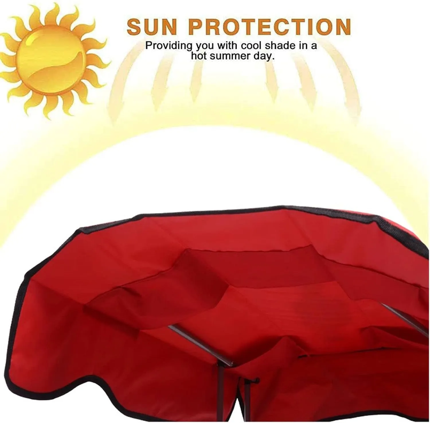 Camping Folding Chair for Outdoor, Foldable Camp Chair with Shade Canopy, Collapsible Lightweight Sports Lawn Chair 220lbs, for Lawn Beach and Pation, Recliner,Red,50 * 120CM