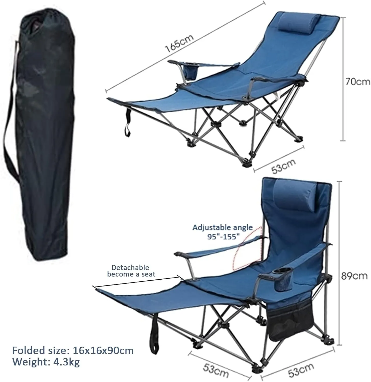 Camping Folding Chair Oversized for Outdoor Heavy Duty Foldable Camp Chair Outside for Adults, with Cup Bag and Storage Bag,Green mesh