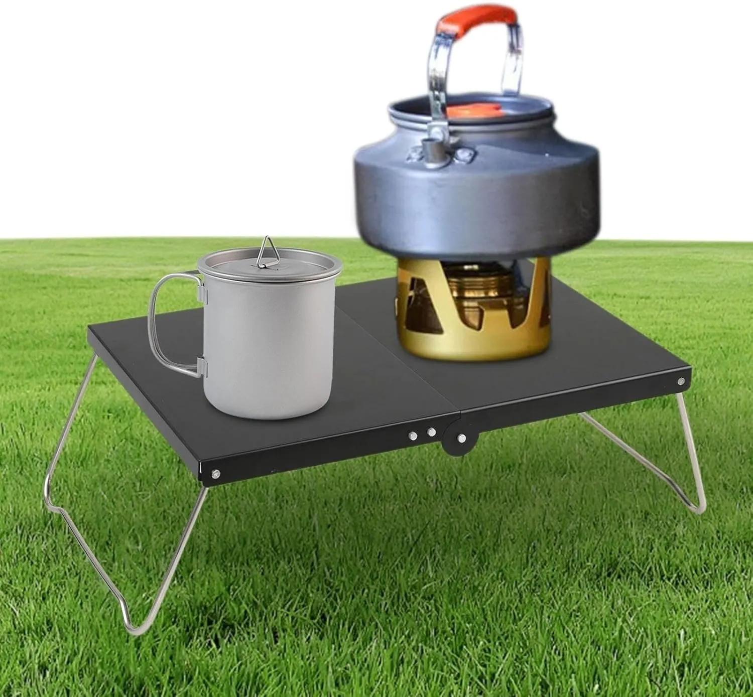 Camping Folding Table Portable Lightweight Easy Carrying Outdoor Furniture Camping Table for Picnic BBQ Outdoor camping table Foldable camping table Wilderness camping table Hiking camping ta