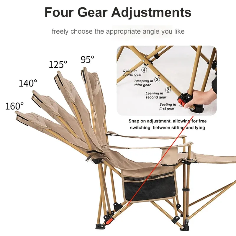 Camping Footrest Adjustable for Beach 2-in-1 Supportive team Camping BRS & Folding Lounge with Lightweight Free returns Reclining Chair Chair Backrest