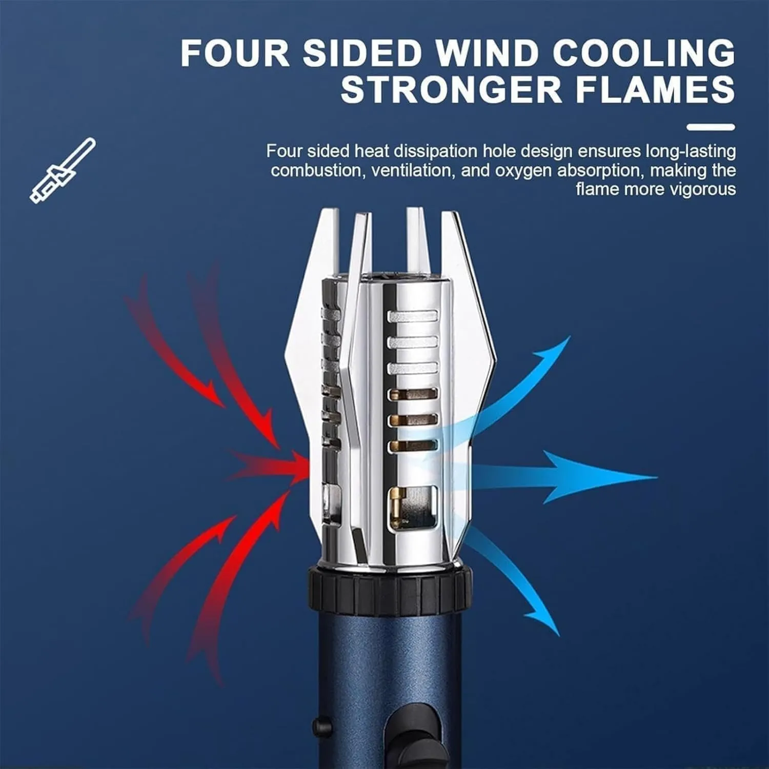 Camping Outdoor Windproof Straight Flame Lighter, 2025 New Windproof Straight Flame Lighter, Lightsaber Lighter Torch, Repertoire Windproof Straight Lighter, Flame Lighter for Campfire (blue)