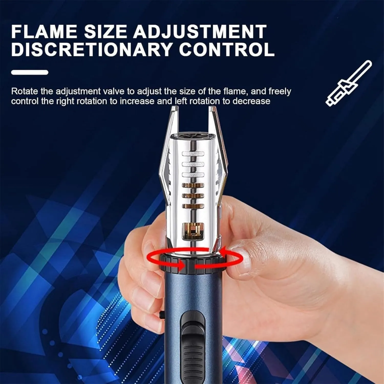 Camping Outdoor Windproof Straight Flame Lighter, 2025 New Windproof Straight Flame Lighter, Lightsaber Lighter Torch, Repertoire Windproof Straight Lighter, Flame Lighter for Campfire (blue)