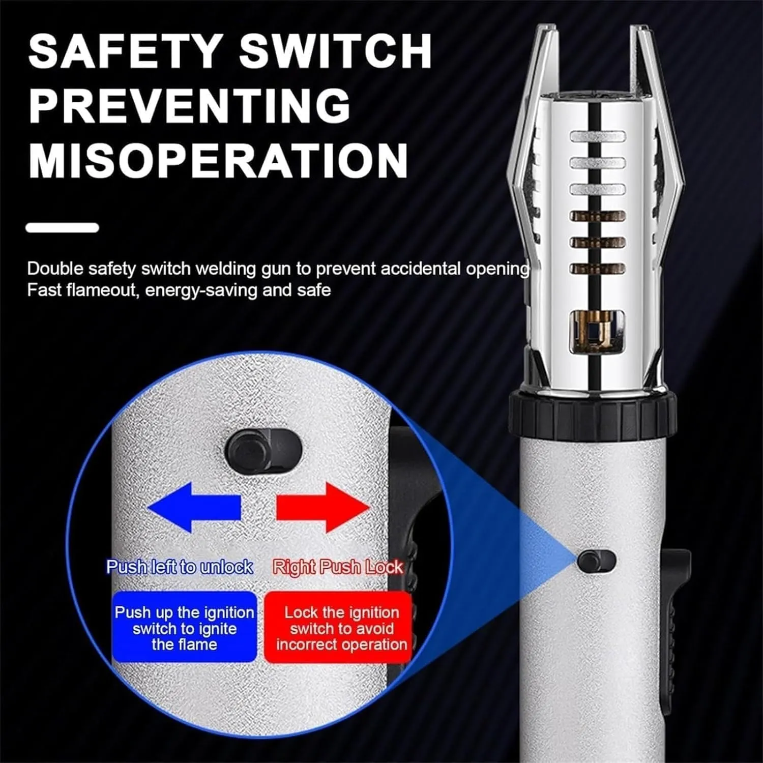 Camping Outdoor Windproof Straight Flame Lighter, Metal Large Fire Windproof Blue Flame Lighter, BBQ Camping Lighter(Color:Silver)