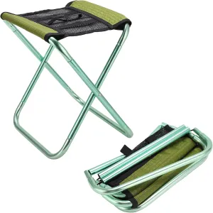 Camping Stool, Foldable Fishing Chair Flexible Lightweight Breathable Portable Stool with Carry Bag for Camping Hiking Gardening and Beach Camping Seat