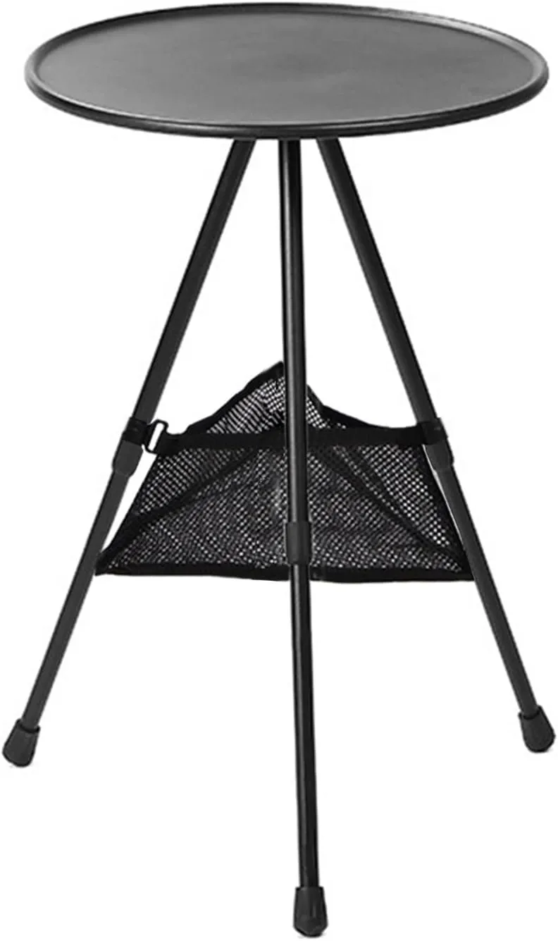 Camping Table Aluminum Alloy Outdoor Table Telescopic Adjustable Round Table Camping Lightweight for Travel Hiking BBQ