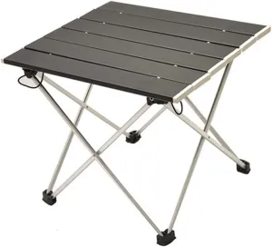 camping table Aluminum Alloy Portable Folding Camping Table Outdoor Furniture Foldable Hiking Desk Traveling Outdoor Picnic Table S M L Foldable and lightweight camping table, Black S