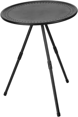 Camping Table Beach Table Lightweight Round with Adjustable Legs Side Table for Beach Balcony Grill Travel Outdoor Activities Portable camping table Hiking camping table Wilderness camping ta
