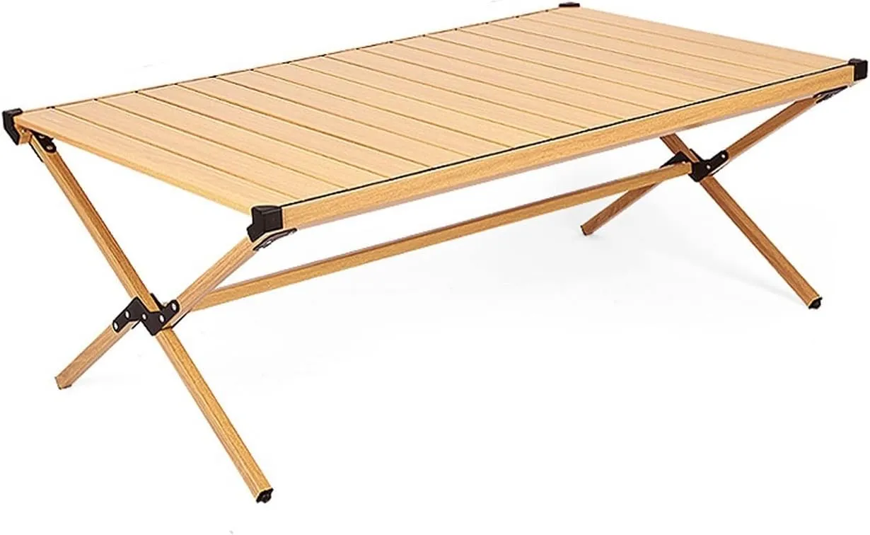 Camping Table, Fold up Lightweight Camping Table, Portable Roll up Aluminum Table with Carry Bag for Picnic, Cooking, Camping, Beach, Festival (Gray : C)