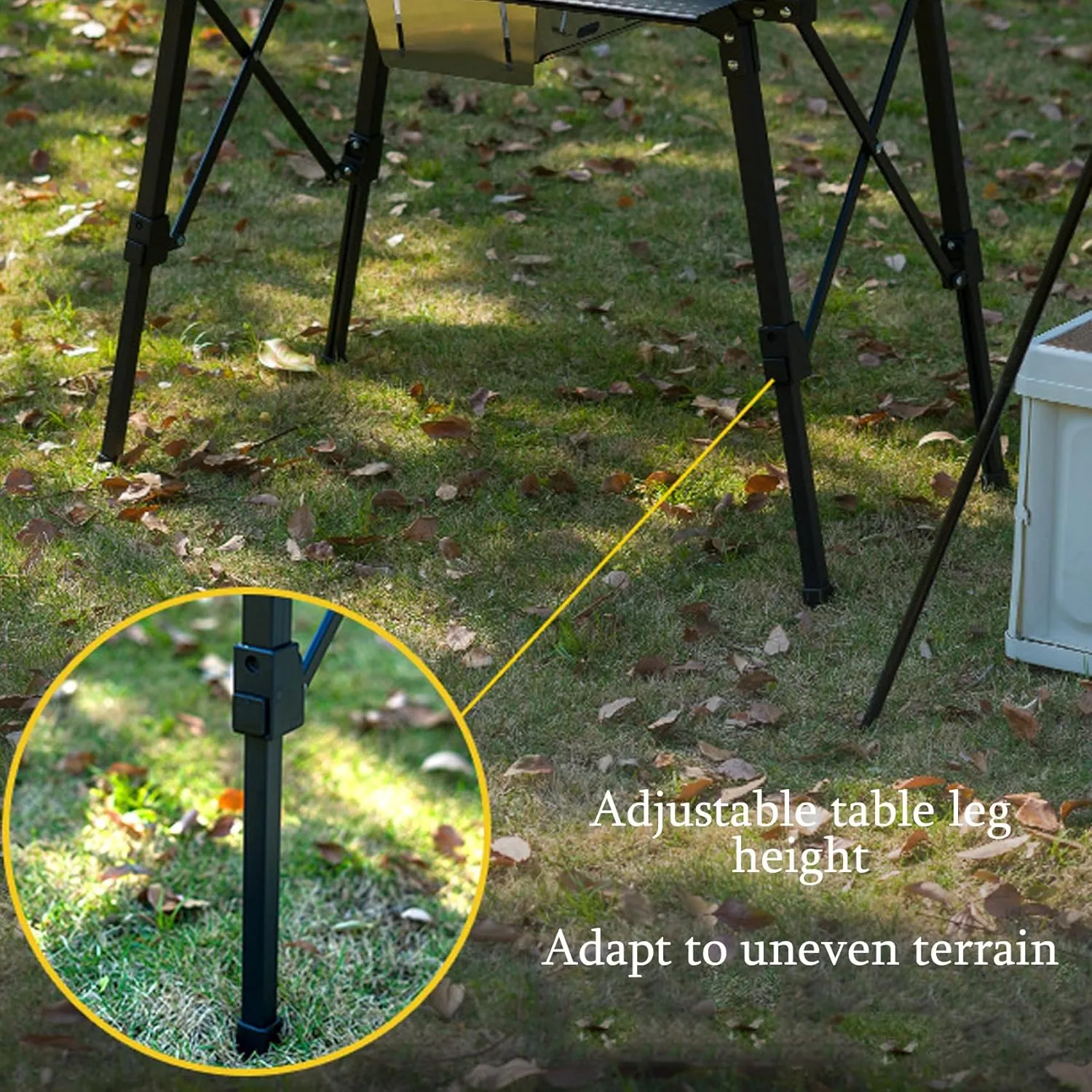 Camping Table Lightweight Foldable, Aluminum Roll-up Table with Easy Carrying Bag, for Outdoor Camping, Hiking