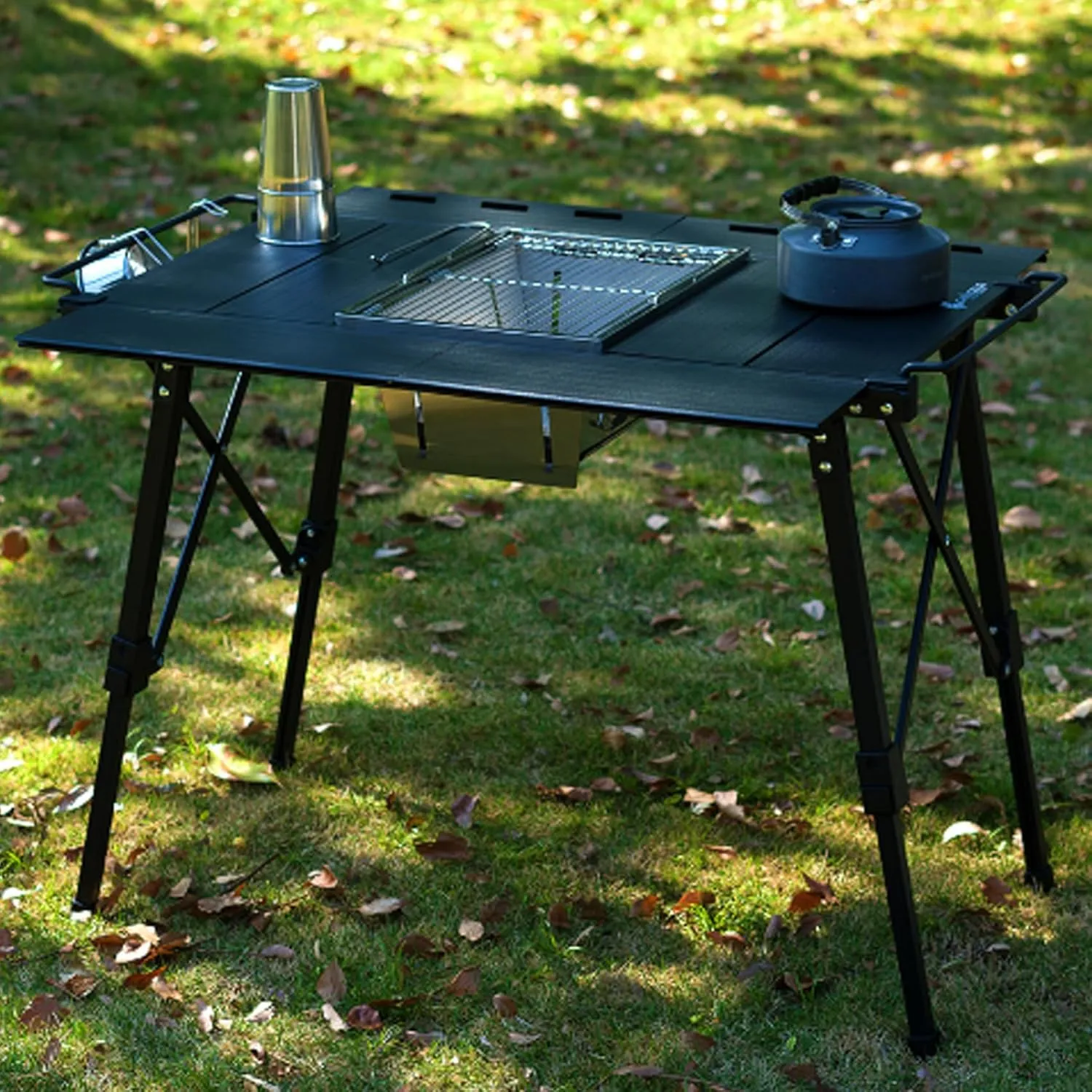 Camping Table Lightweight Foldable, Aluminum Roll-up Table with Easy Carrying Bag, for Outdoor Camping, Hiking