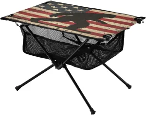 Camping Table Lightweight Portable Folding Table with Mesh Storage Net America Orangutan Bigfoot Ideal for Camping Hiking Beach Picnic Travel Backyard