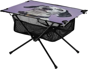 Camping Table Lightweight Portable Folding Table with Mesh Storage Net Dalmatian Dog Ideal for Camping Hiking Beach Picnic Travel Backyard