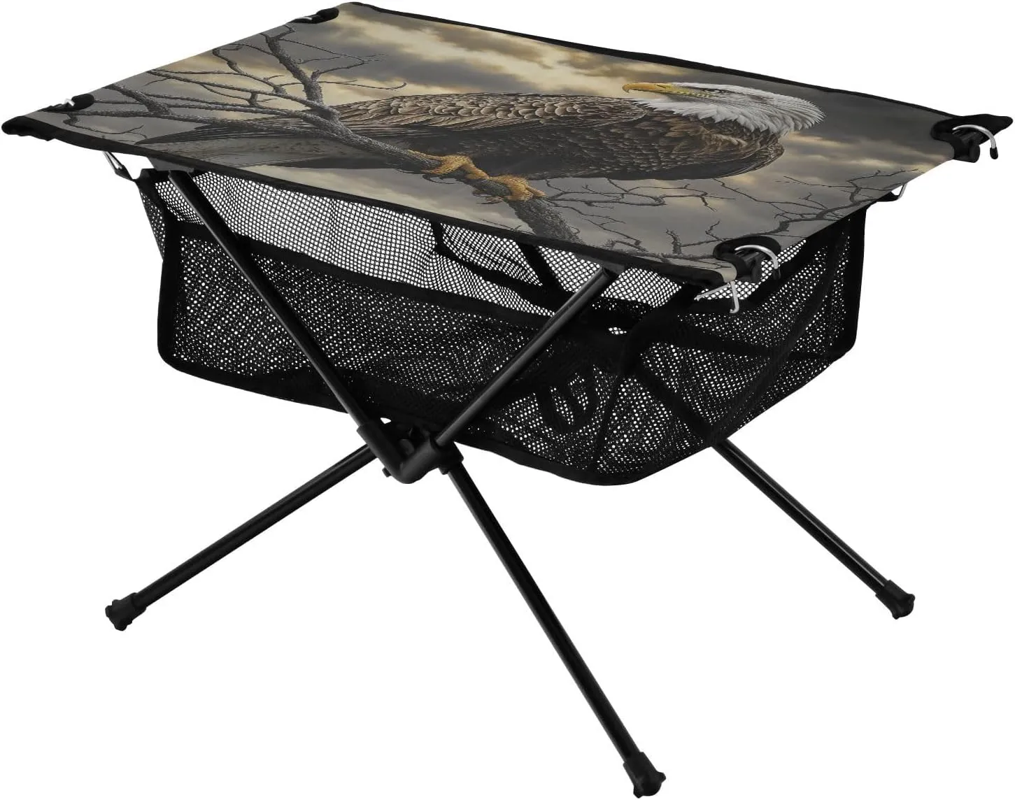 Camping Table Lightweight Portable Folding Table with Mesh Storage Net Eagle Ideal for Camping Hiking Beach Picnic Travel Backyard