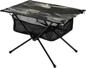 Camping Table Lightweight Portable Folding Table with Mesh Storage Net Eagle Vulture Skull Ideal for Camping Hiking Beach Picnic Travel Backyard