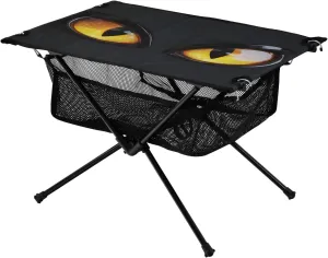 Camping Table Lightweight Portable Folding Table with Mesh Storage Net Eye Cat Animal Ideal for Camping Hiking Beach Picnic Travel Backyard