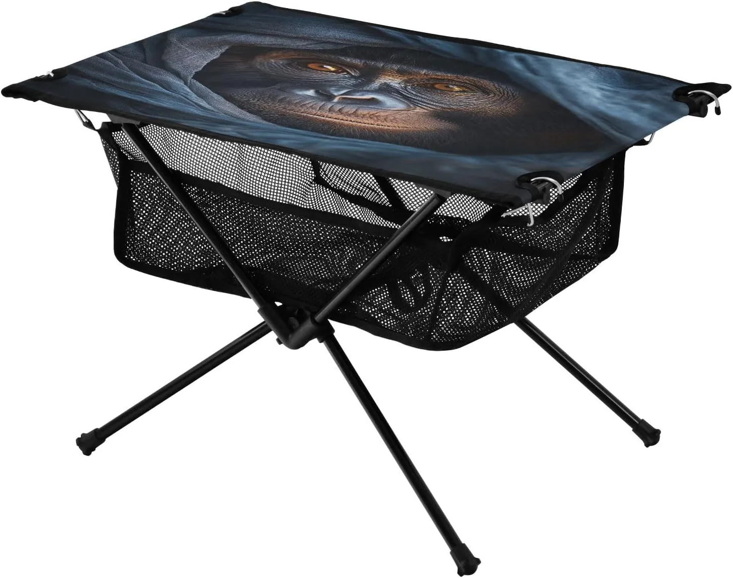 Camping Table Lightweight Portable Folding Table with Mesh Storage Net Orangutan Bigfoot Package Ideal for Camping Hiking Beach Picnic Travel Backyard