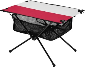 Camping Table Lightweight Portable Folding Table with Mesh Storage Net Poland Flag Ideal for Camping Hiking Beach Picnic Travel Backyard