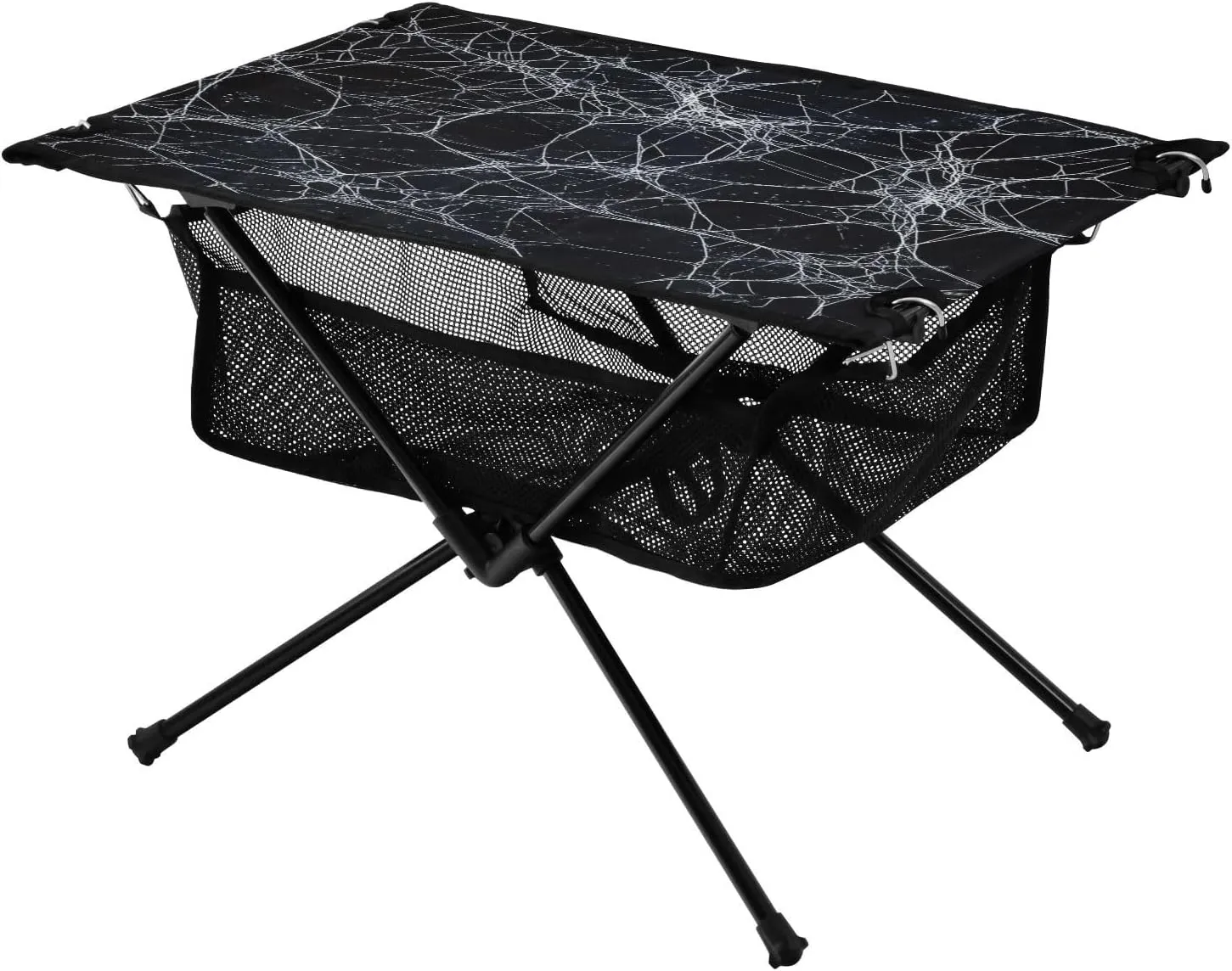 Camping Table Lightweight Portable Folding Table with Mesh Storage Net Spider Web Ideal for Camping Hiking Beach Picnic Travel Backyard