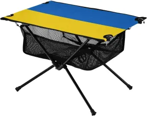 Camping Table Lightweight Portable Folding Table with Mesh Storage Net Ukraine Flag Ideal for Camping Hiking Beach Picnic Travel Backyard