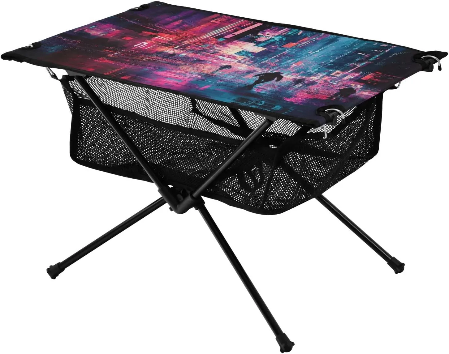 Camping Table Lightweight Portable Folding Table with Mesh Storage Net Walking in The Rain Ideal for Camping Hiking Beach Picnic Travel Backyard