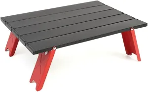 Camping Table Outdoor Mini Folding Table Camping Tent Table Camping Portable Coffee Table Home Bed Computer Table Aluminum Table Foldable and Lightweight Camping Table, Dark Grey