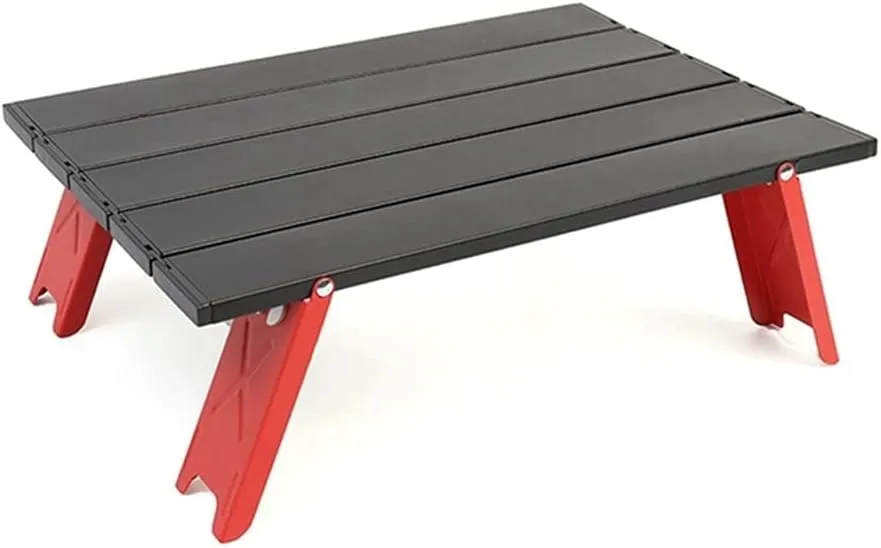 Camping Table Outdoor Mini Folding Table Camping Tent Table Camping Portable Coffee Table Home Bed Computer Table Aluminum Table Foldable and Lightweight Camping Table, Dark Grey